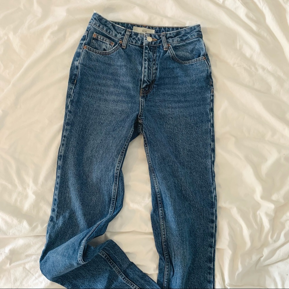 Topshop Tall Moto Mom Jeans